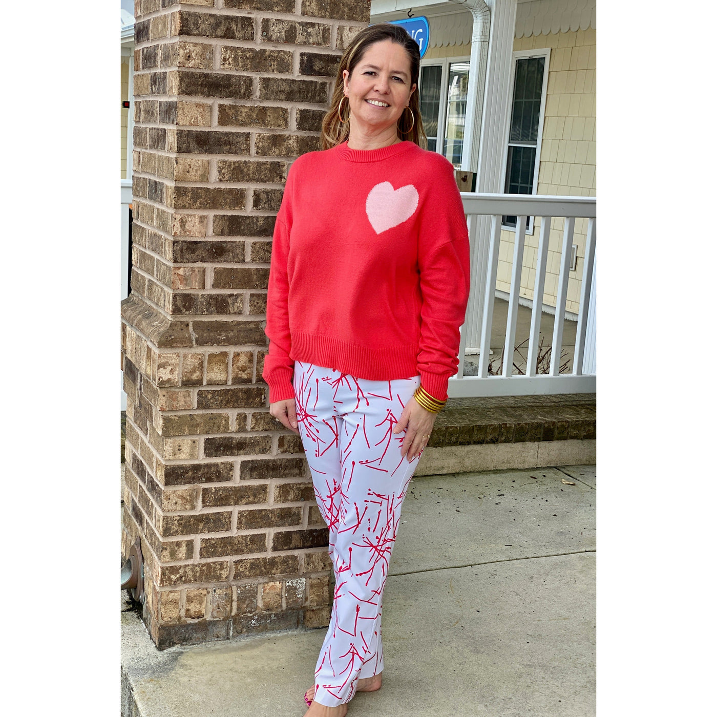 Krazy Larry Pull On Pants - Firecracker