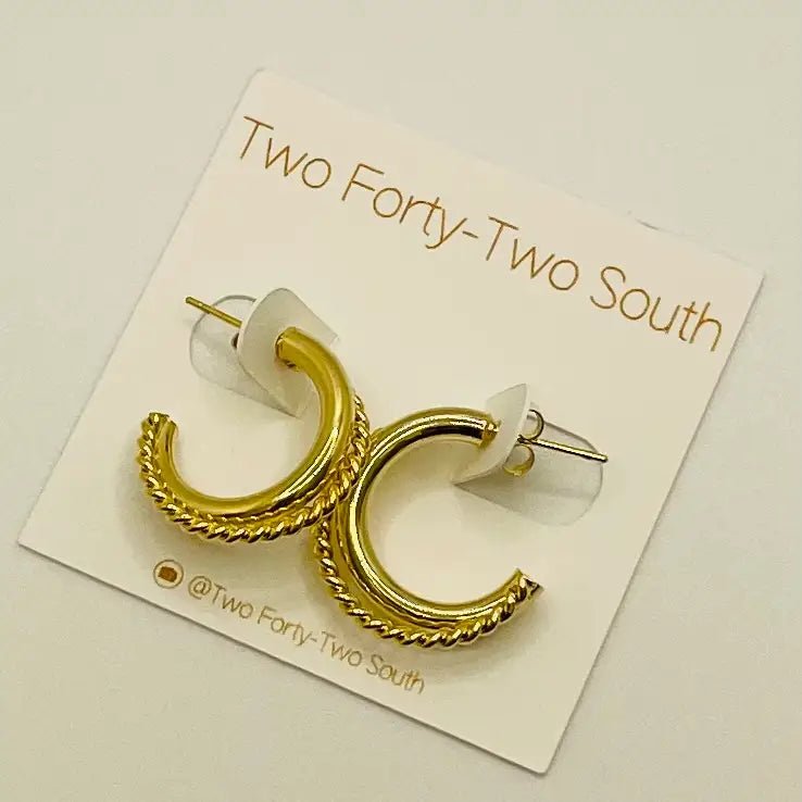Midi Twist Hoop Gold