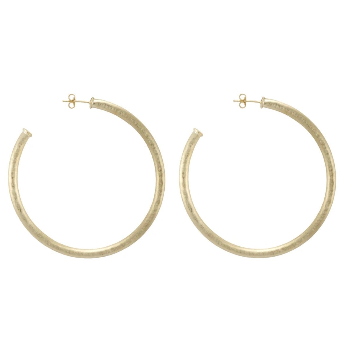 Sheila Fajl Everybody's Favorite Hoops 2.5" - Hammered Gold