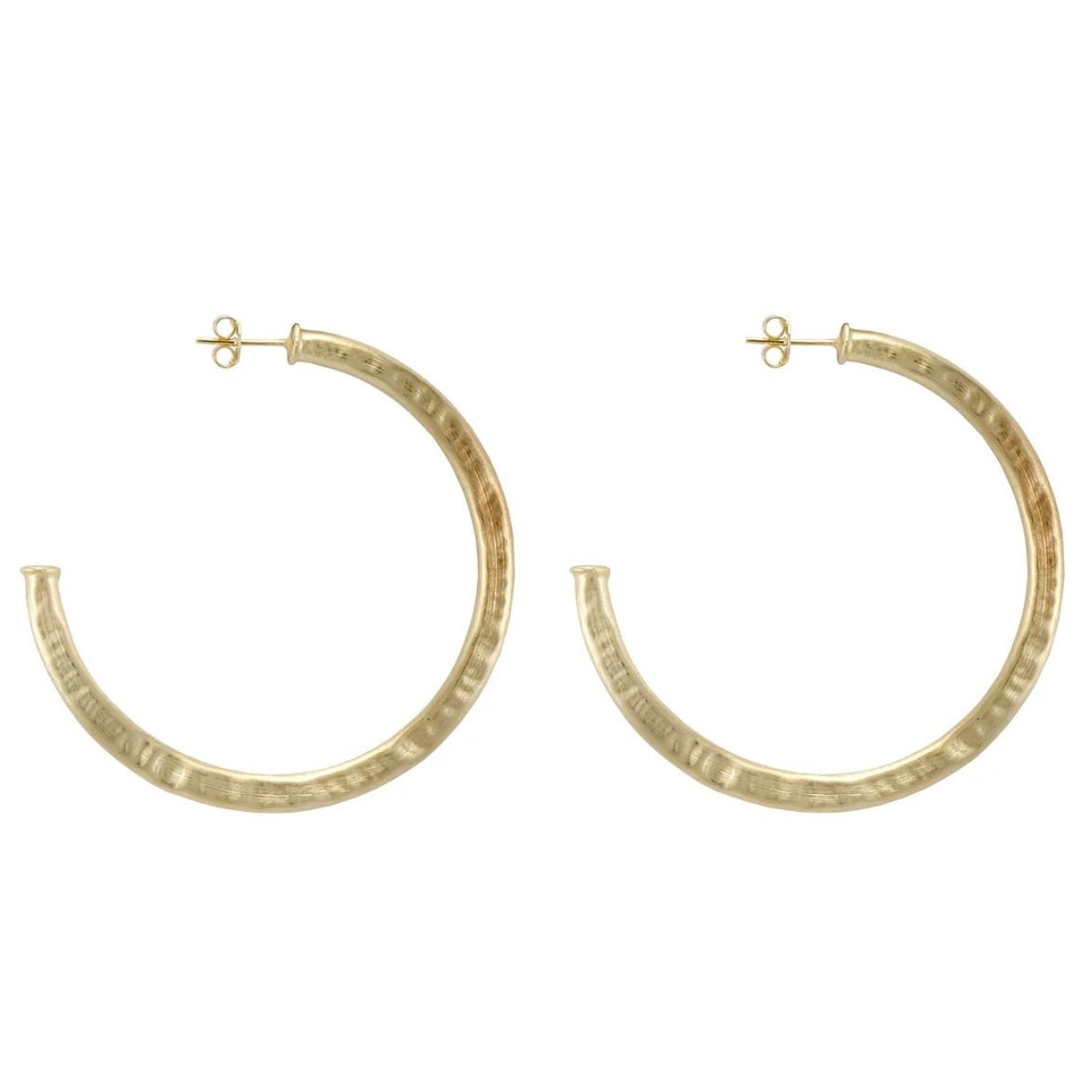 Sheila Fajl Everybody's Favorite Hoops 2" - Hammered Gold