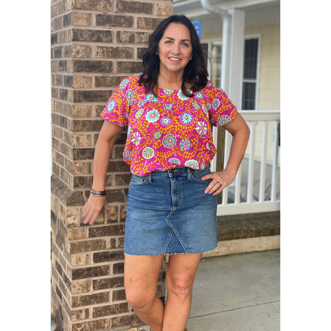 Vintage A-Line Denim Skirt