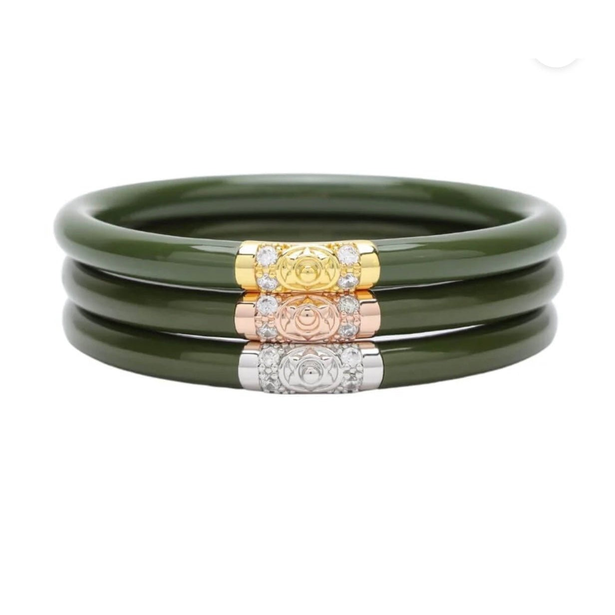 Budha Girl Three Kings All Weather Bangles - Jade