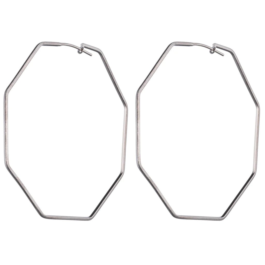 Sheila Fajl Amber Hoops Silver