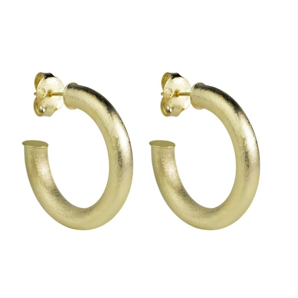 Sheila Fajl Small Thin Chantal Hoops - Gold