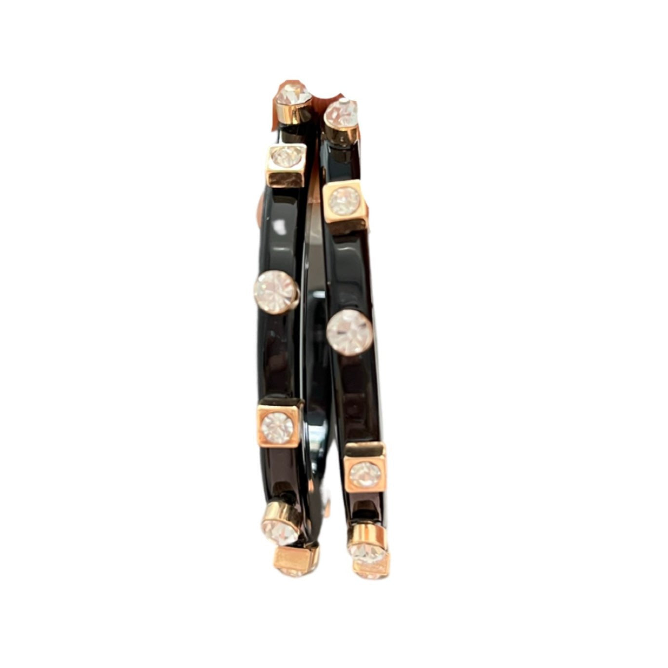 Smith & Co City Girl Jewel Hoop - Large - Black Crystal