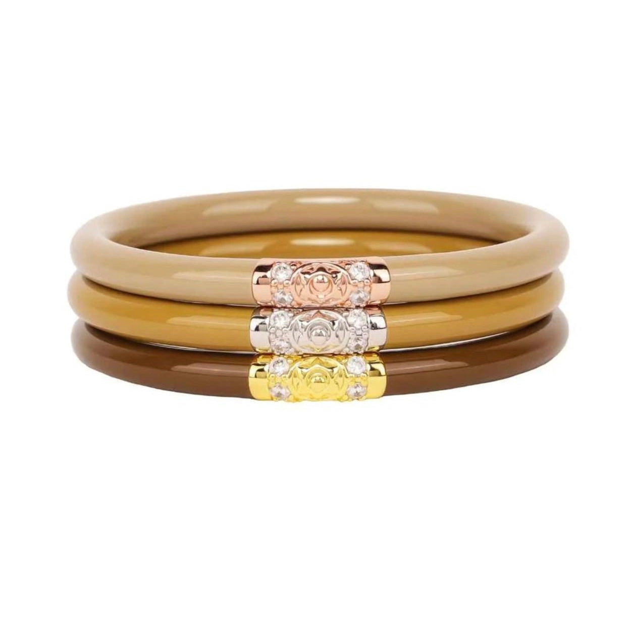 BuDaGirl Three Kings All Weather Bangles - Oro