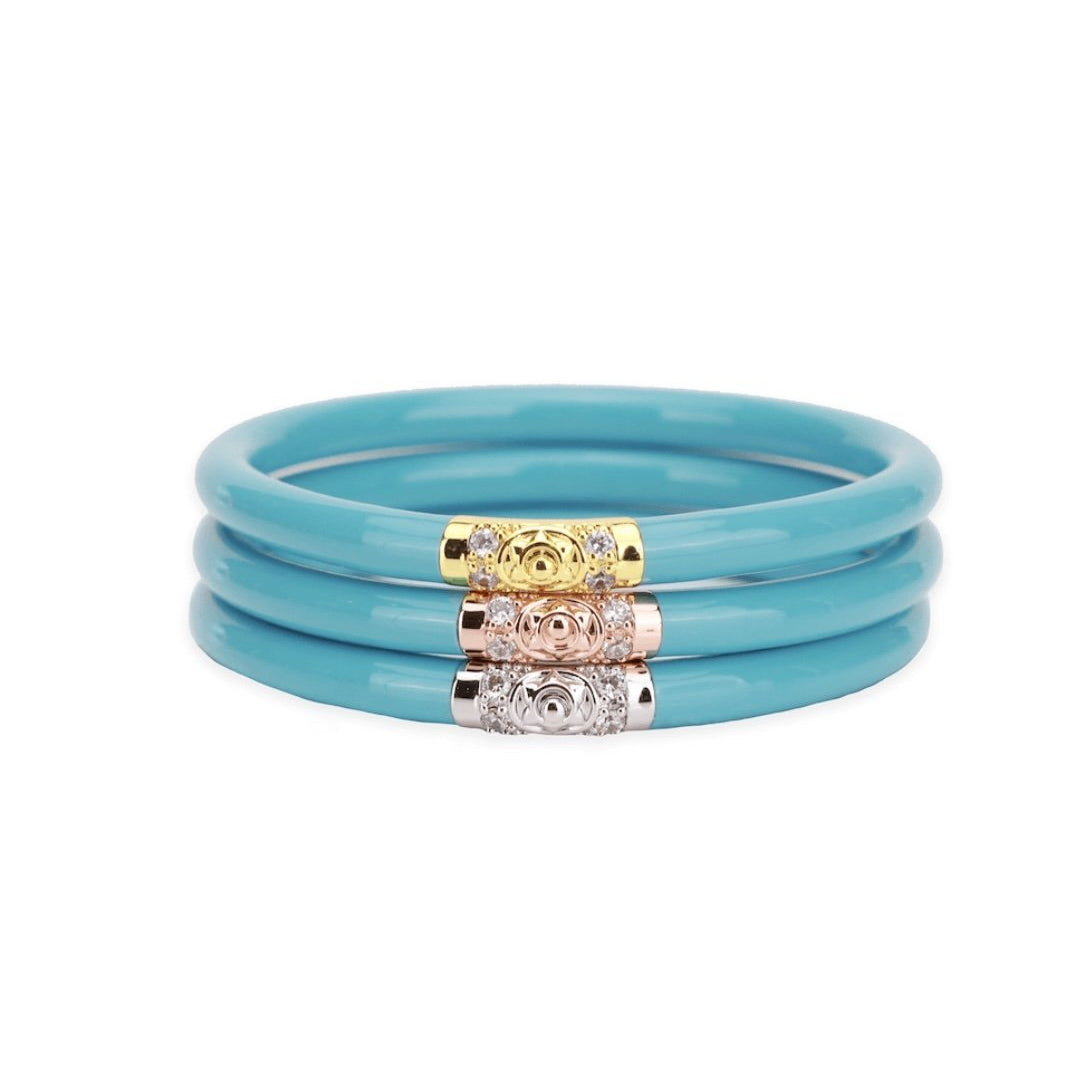 BuDaGirl Three Kings All Weather Bangles - Turquoise