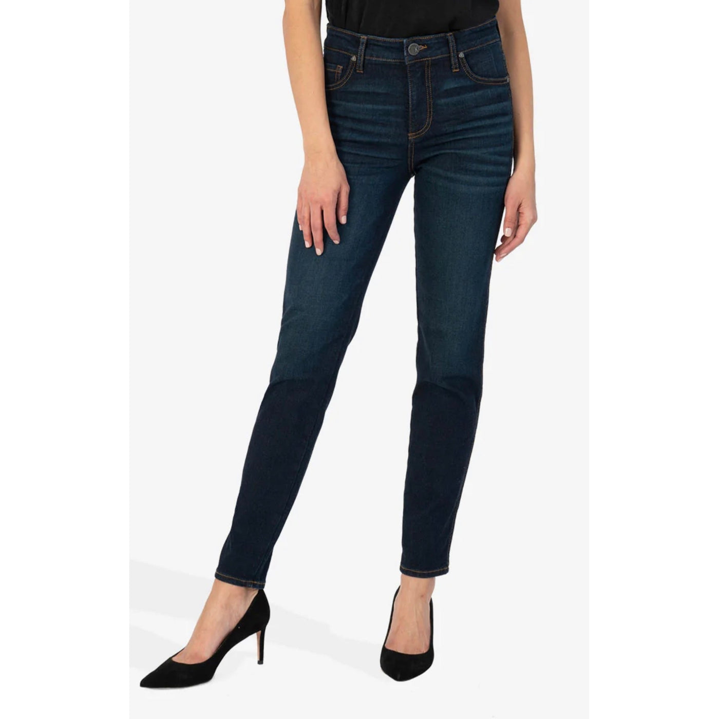 Kut Diana Relaxed High Rise Skinny-Happening Wash