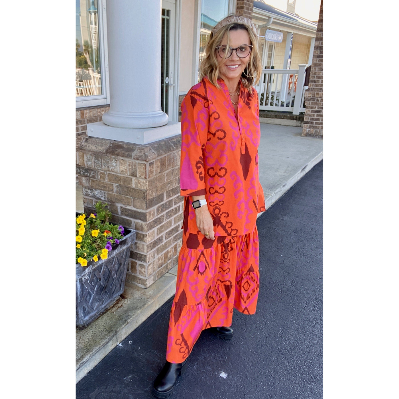 Maude Vivante Ada Maxi Skirt - Brunt Orange