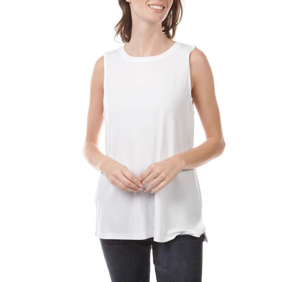 Knit Tank Top - Black, White and Nude