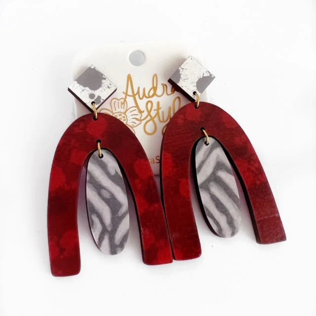 Audra Style Crimson Earrings