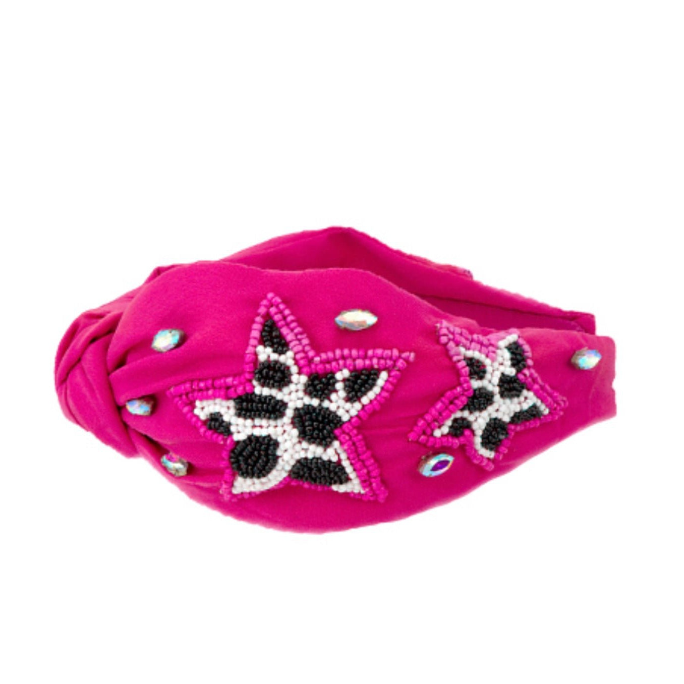 Beads Cow Printed Stars Headband