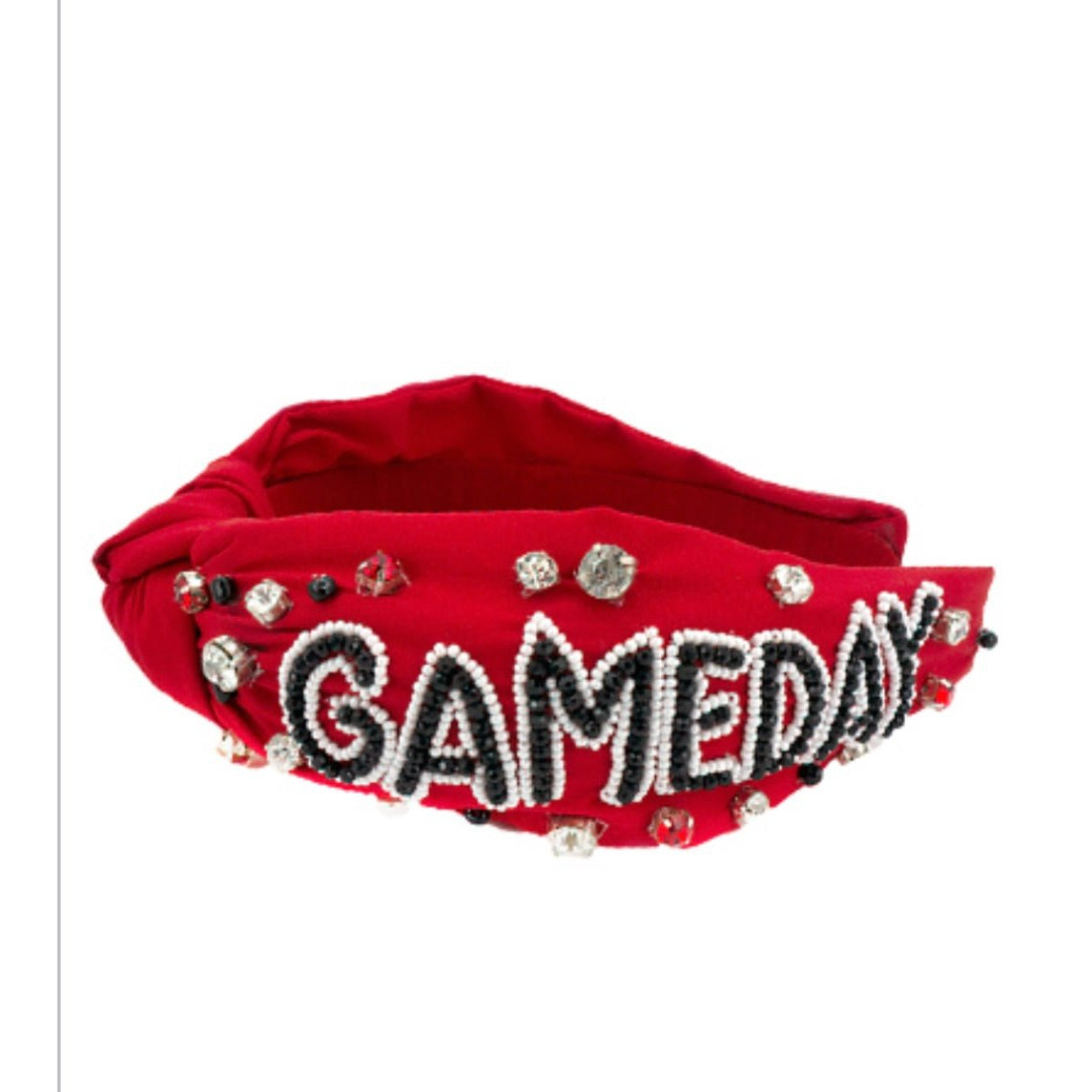 Red Game Day Beaded Headband