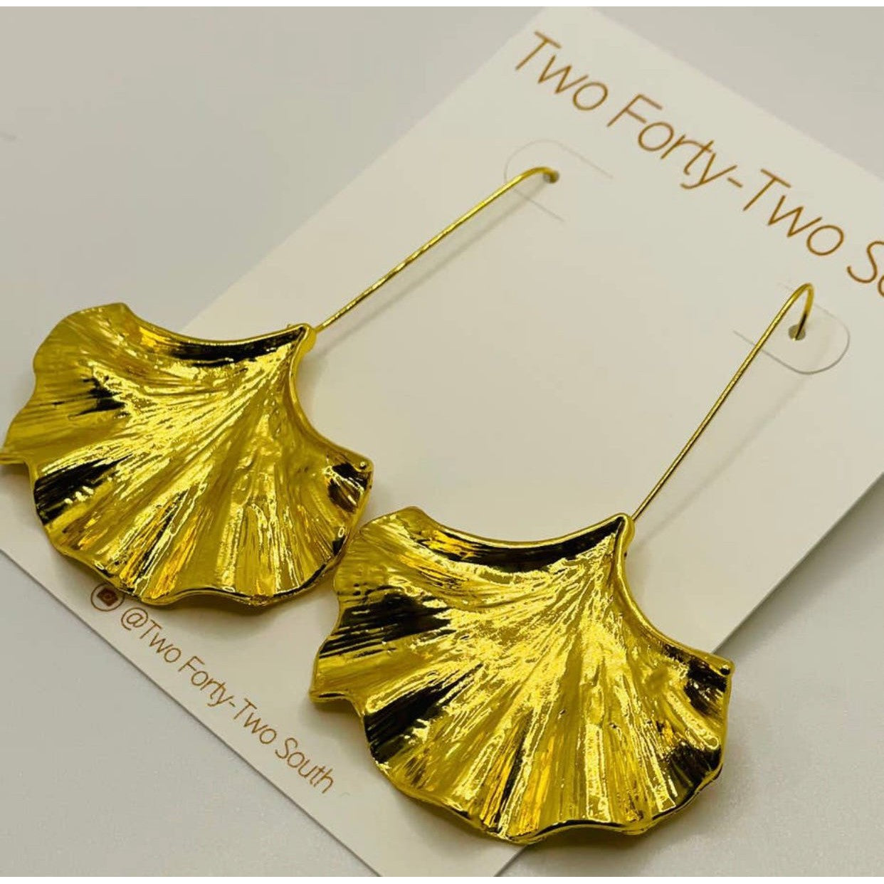 Golden Ginko Dangle