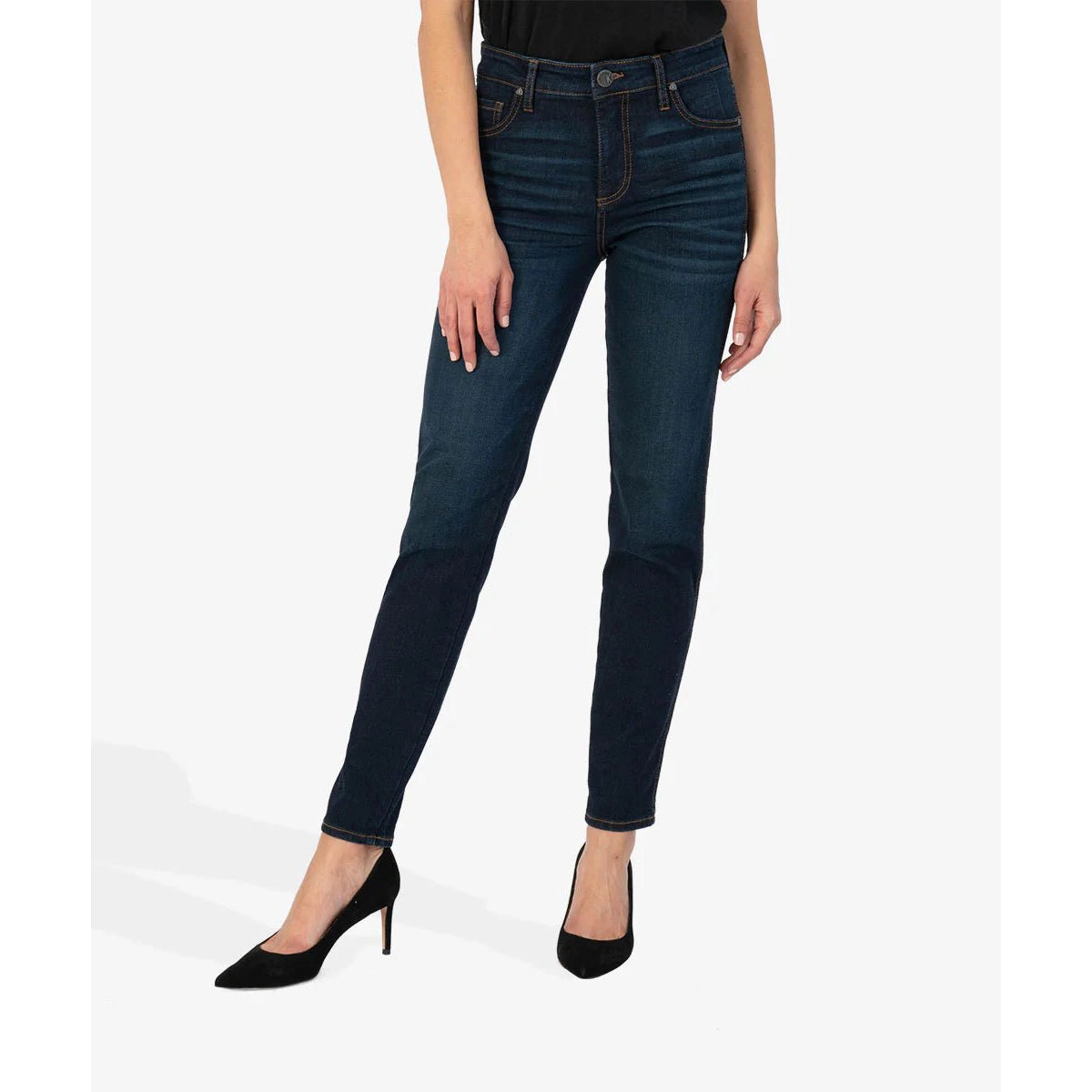 Kut Diana High Rise Relaxed Fit Skinny Jeans - Happening Wash