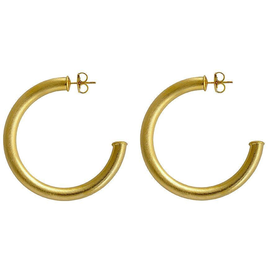 Arlene Smaller Hoops - Gold