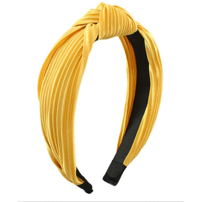 Satin Feel Headband - Available in Mustard & Black
